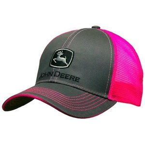 John Deere Women's Standard 23080418CH, Charcoal/Pink, One Size